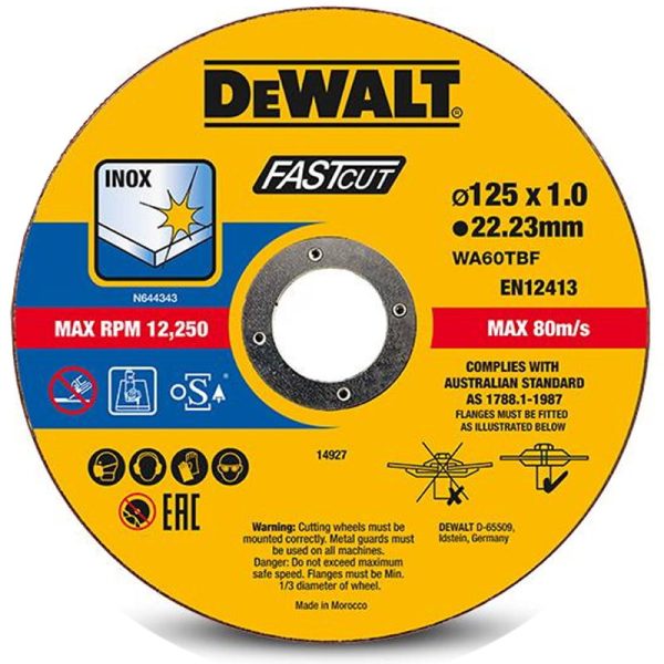 disc taiere inox drept 125x22 3x1 mm tip high performance fastcut