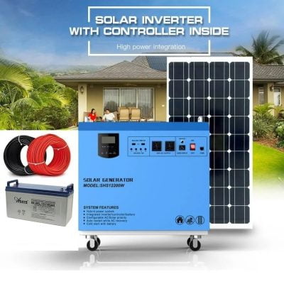 Kit sistem solar fotovoltaic All in one Hibrid mobil 800W