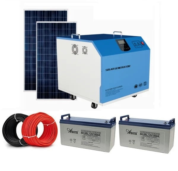 Kit sistem fotovoltaic OFF GRID Hibrid all in one 1600 W