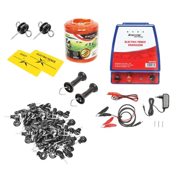 Kit complet gard electric 12/220V 3.5 Joule lungime fir 500m