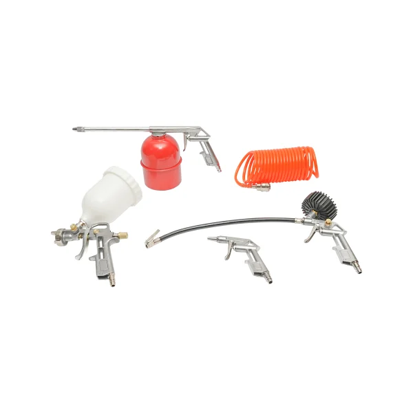 Set 5 piese compresor aer comprimat vopsit, suflat, umflat