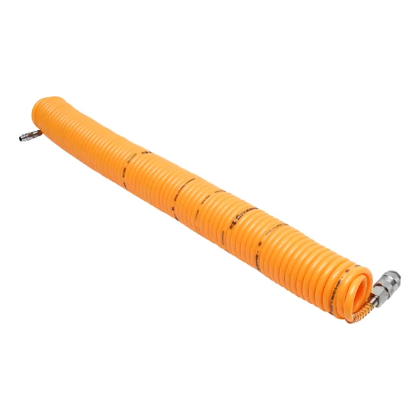 Furtun spiralat compresor 15 metri cu cuple rapide universale Hoteche