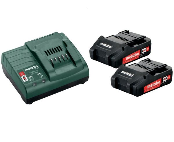 Set incarcator si acumulator 18 V | 2 Ah Metabo Basic-Set 18V 2 x Li-Ion 2,0 Ah