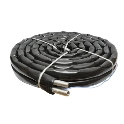 Țeava flexibila inox dubla DN25, 10m, gofrata, izolata, cu cablu sonda temperatura pentru sisteme solare